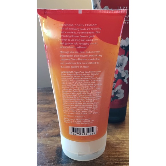 Bath & Body Works 2 products Japanese Cherry Blossom Body Scrub Creamy Body Wash - Picture 4 of 8